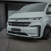 Volkswagen Transporter T7 2025 on Front Splitter Lip In Gloss Black